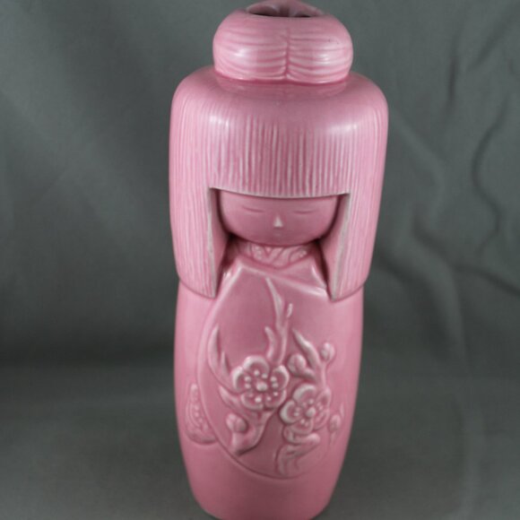 Vintage Benihana Decanter - Plum Gekkeikan Kokeshi Doll - Ceramic Decanter - Picture 1 of 9